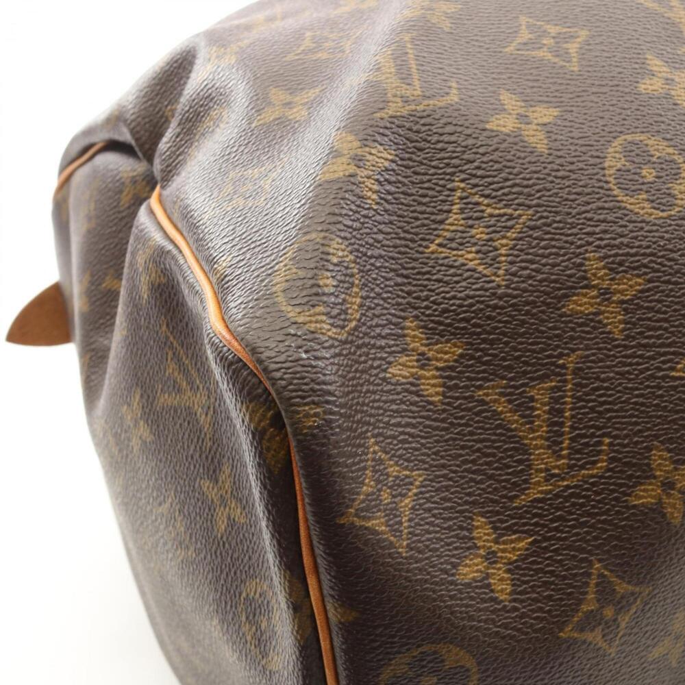 LOUIS VUITTON Brown Monogram Leather Keepall 50 Boston Bag - Picture 6 of 11